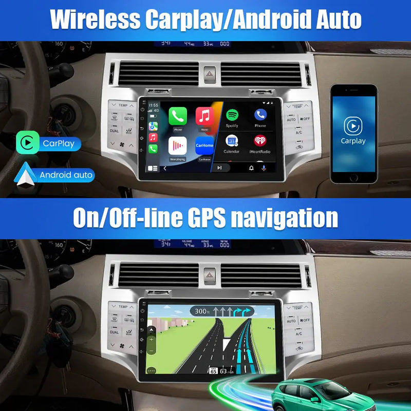 Andriod Car Radio Stereo for Toyota Avalon 2006-2010 Built in Wireless Carplay Android Auto  GPS Navigation & WiFi  Rear View AWESAFE