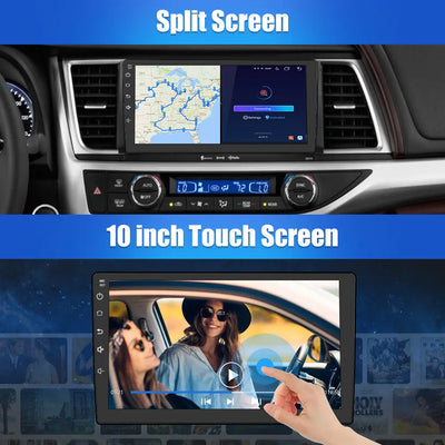 Andriod Car Radio Stereo for Toyota Highlander 2014-2019 Built in Wireless Carplay Android Auto 4GB+64GB GPS Navigation & WiFi 10 inch AWESAFE