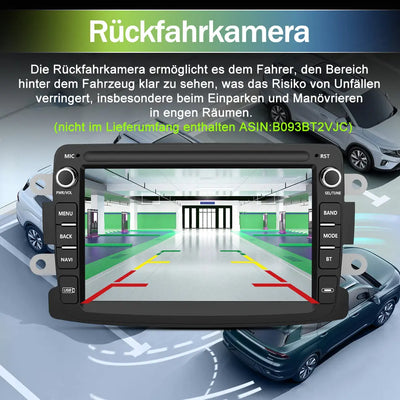 AWESAFE Android Autoradio für Renault Radio mit CarPlay/Android Auto GPS Navi Lenkradsteuerung DSP FM-Radio Bluetooth WiFi AWESAFE