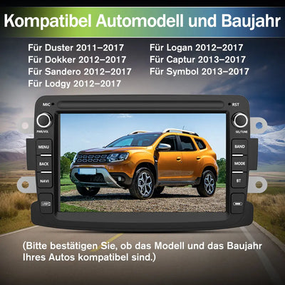 AWESAFE Android Autoradio für Renault Radio mit CarPlay/Android Auto GPS Navi Lenkradsteuerung DSP FM-Radio Bluetooth WiFi AWESAFE