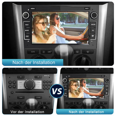 AWESAFE Android Autoradio für Opel Radio mit CarPlay/Android Auto GPS Navi Lenkradsteuerung DSP FM-Radio Bluetooth WiFi AWESAFE