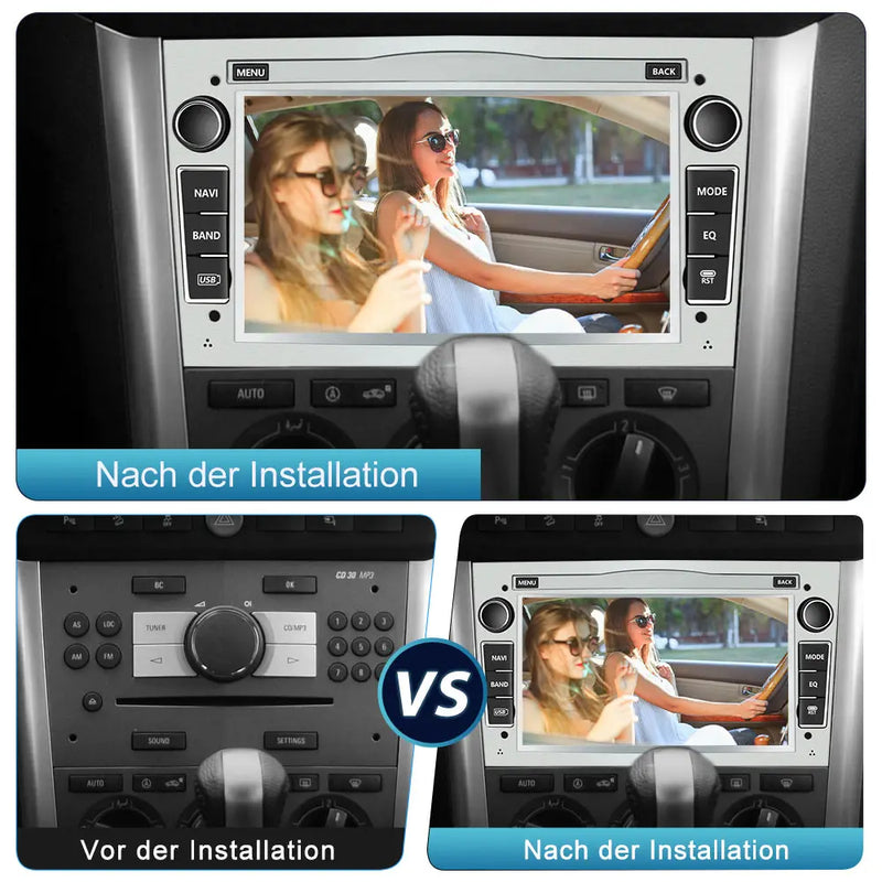 AWESAFE Android Autoradio für Opel Radio mit CarPlay/Android Auto GPS Navi Lenkradsteuerung DSP FM-Radio Bluetooth WiFi AWESAFE