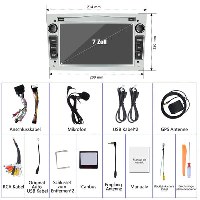 AWESAFE Android Autoradio für Opel Radio mit CarPlay/Android Auto GPS Navi Lenkradsteuerung DSP FM-Radio Bluetooth WiFi AWESAFE