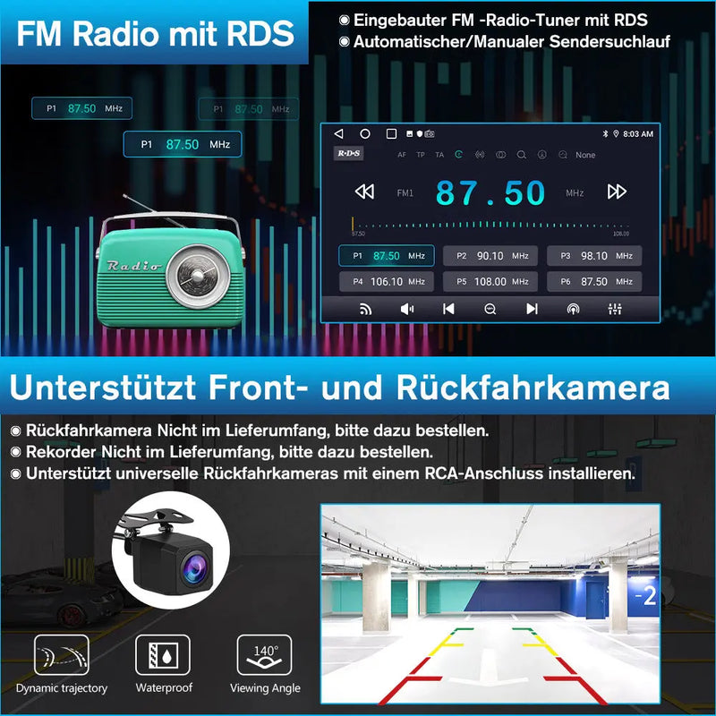 AWESAFE Android Autoradio für Für Seat ibiza Baujahr 2009-2013 Radio mit CarPlay/Android Auto GPS Navi Lenkradsteuerung DSP FM-Radio Bluetooth WiFi AWESAFE