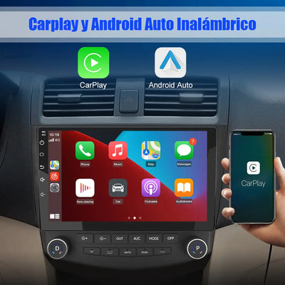 AWESAFE Android 12.0 [2GB+32GB] Radio Coche para Honda Accord VII con 10.1 Pulgadas Pantalla Táctil, Autoradio con Bluetooth/GPS/FM/RDS/USB, Apoyo Carplay/Android Auto Inalámbrico AWESAFE