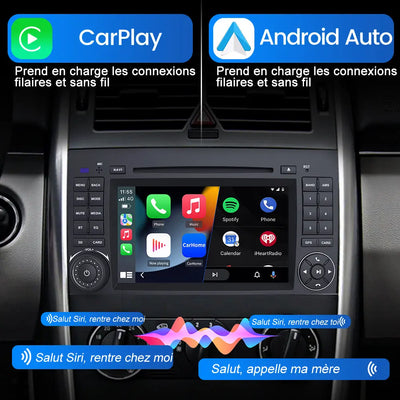 AWESAFE Radio Android 13 pour Mercedes Benz avec CD/DVD intégré Carplay intégré/Android Auto SWC GPS Bluetooth WiFi RDS FM Radio AWESAFE