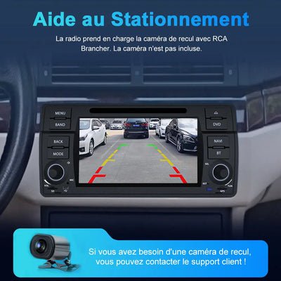 AWESAFE Radio Android pour BMW E46 1999-2004 intégré Carplay intégré/Android Auto SWC GPS Bluetooth WiFi RDS FM Radio AWESAFE