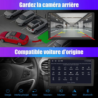 AWESAFE Radio Android pour Renault Trafic 2014-2021 Construit en Carplay intégré/Android Auto SWC GPS Bluetooth WiFi RDS FM Radio AWESAFE