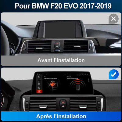 AWESAFE Radio Android pour BMW F20 EVO (2017-2019) Construit en Carplay intégré/Android Auto SWC GPS Bluetooth WiFi RDS FM Radio AWESAFE