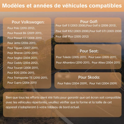 AWESAFE Radio Android pour NW Golf 5 Golf.6 Skoda Seat Construit en Carplay intégré/Android Auto SWC GPS Bluetooth WiFi RDS FM Radio AWESAFE