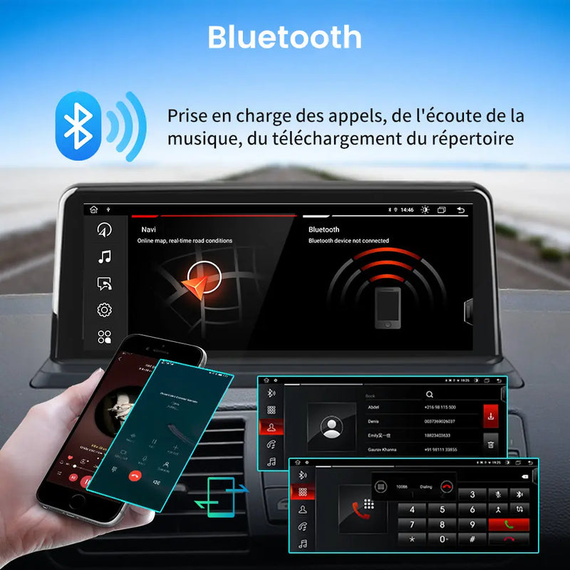 AWESAFE Radio Android pour Voiture Sans Ecran d'origine Autoradio Pour BMW Série 1 E81 E82 E87 E88 2005-2012 Built in Carplay intégré/Android Auto SWC GPS Bluetooth WiFi RDS FM Radio AWESAFE