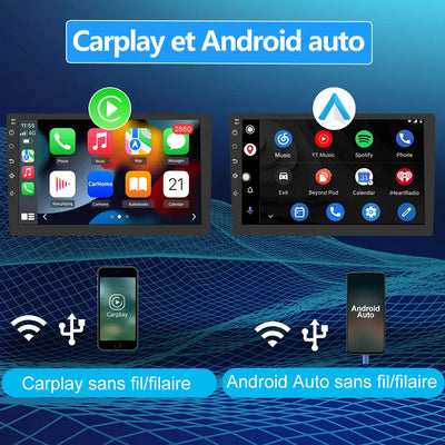 AWESAFE Radio Android pour Renault Megane 3 2008-2014 Construit en Carplay intégré/Android Auto SWC GPS Bluetooth WiFi RDS FM Radio AWESAFE