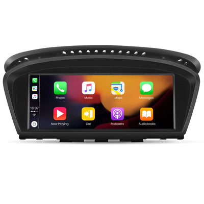 AWESAFE Radio Android pour BMW Série 3 E90 E91 E92 2009-2012 Système Cic & BMW Série 5 E60 E61 E63 E64 2009-2012 Système Cic Intégré Carplay intégré/Android Auto SWC GPS Bluetooth WiFi RDS FM Radio AWESAFE