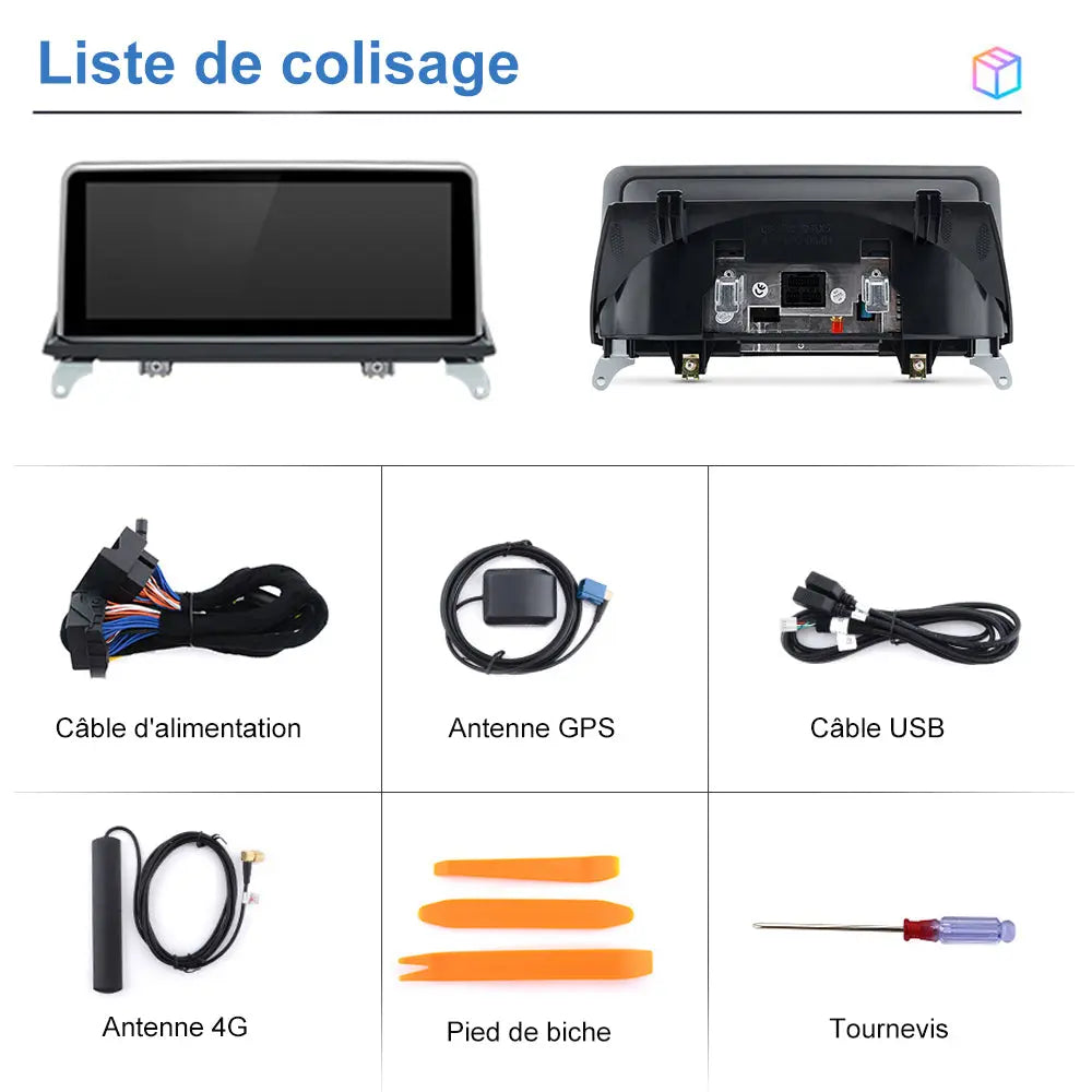 AWESAFE Radio Android pour BMW X5 E70 X6 E712007-2009 CCC Construit en Carplay intégré/Android Auto SWC GPS Bluetooth WiFi RDS FM Radio AWESAFE