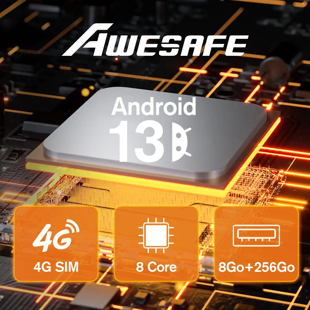 AWESAFE Radio Android pour avec BMW E60 E61 E63 E64 système CCC Built in Carplay intégré/Android Auto SWC GPS Bluetooth WiFi RDS FM Radio AWESAFE