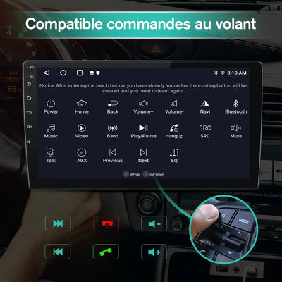 AWESAFE Radio Android pour avec Volkswagen Sharan 2012-2018 Carplay intégré intégré/Android Auto SWC GPS Bluetooth WiFi RDS Radio FM AWESAFE