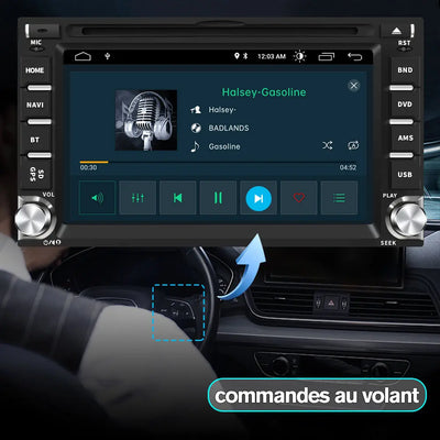 AWESAFE Radio Android Carplay intégré/Android Auto SWC GPS Bluetooth WiFi RDS Radio FM AWESAFE