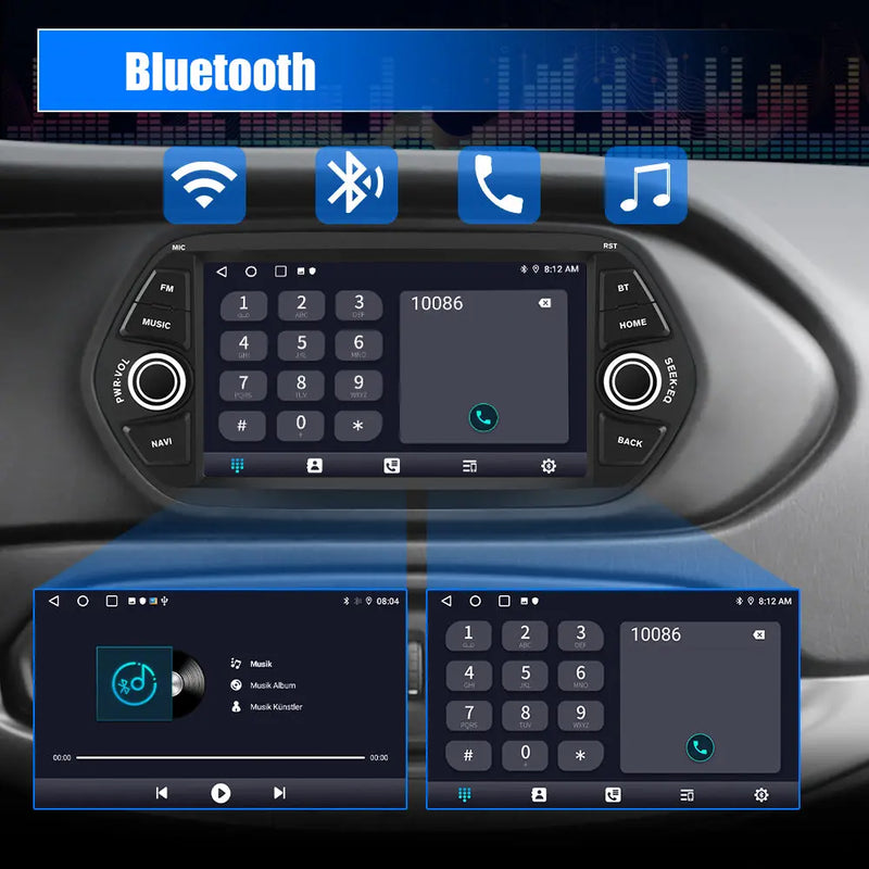 AWESAFE 7 Pollici Android 12 Autoradio per Fiat Tipo Aegea Egea (2015-2017) Car Radio con CarPlay/Android Auto Touchscreen GPS Bluetooth WIFI FM RDS Comandi al Volante AWESAFE