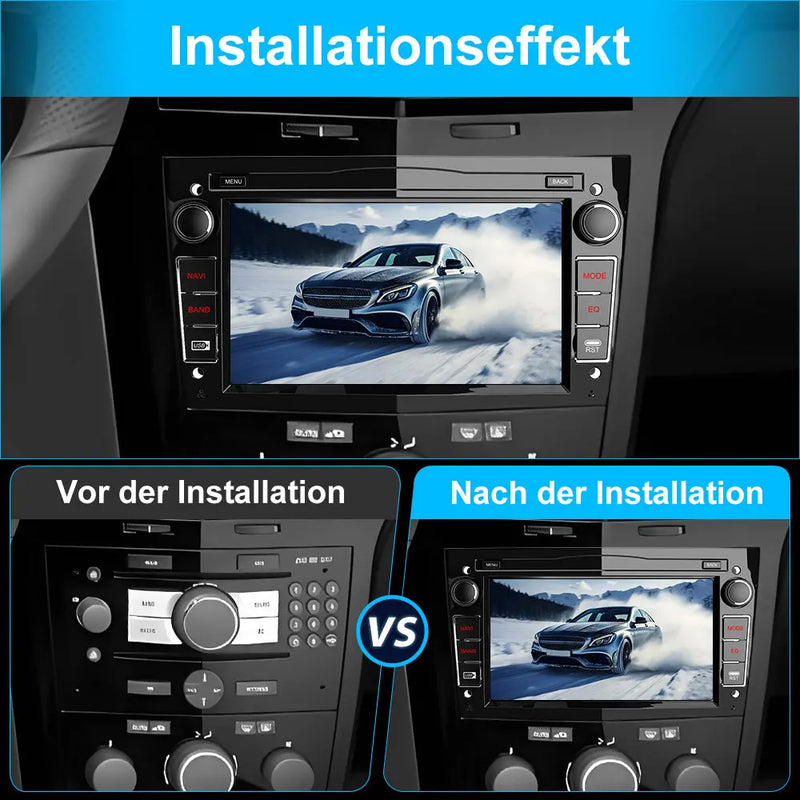 Android Autoradio für Opel Zafira Astra Meriva Corsa Vivaro Antara Vectra Sigum Combo Tigra Agila 2GB+32GB with 7 zoll Touchscreen CarPlay, Android Auto, Bluetooth Navigtion Lenkradsteuerung AWESAFE