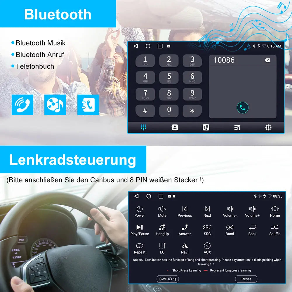 Android Autoradio für Opel Zafira Astra Meriva Corsa Vivaro Antara Vectra Sigum Combo Tigra Agila 2GB+32GB with 7 zoll Touchscreen CarPlay, Android Auto, Bluetooth Navigtion Lenkradsteuerung AWESAFE