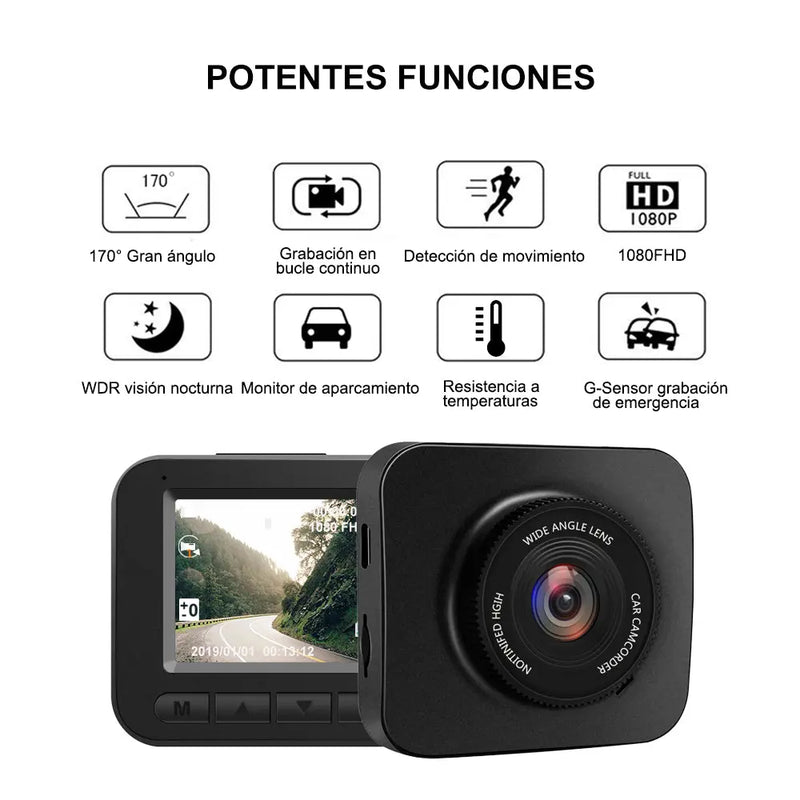 Cámara de salpicadero de coche 1080P cámara grabadora de conducción DVR con WiFi G-Sensor grabación en bucle visión nocturna WDR AWESAFE