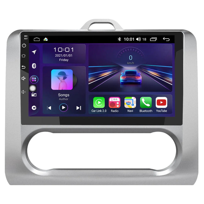 AWESAFE Android 12.0 [2GB+32GB] Radio Coche para Ford Focus Mk2 2004-2011 con Carplay Inalámbrico/Android Auto, 9 Pulgadas Pantalla Táctil con Bluetooth/GPS/FM/WiFi/USB/DSP, Apoyo Mandos Volante AWESAFE
