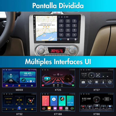 AWESAFE Android 12.0 [2GB+32GB] Radio Coche para Ford Focus Mk2 2004-2011 con Carplay Inalámbrico/Android Auto, 9 Pulgadas Pantalla Táctil con Bluetooth/GPS/FM/WiFi/USB/DSP, Apoyo Mandos Volante AWESAFE