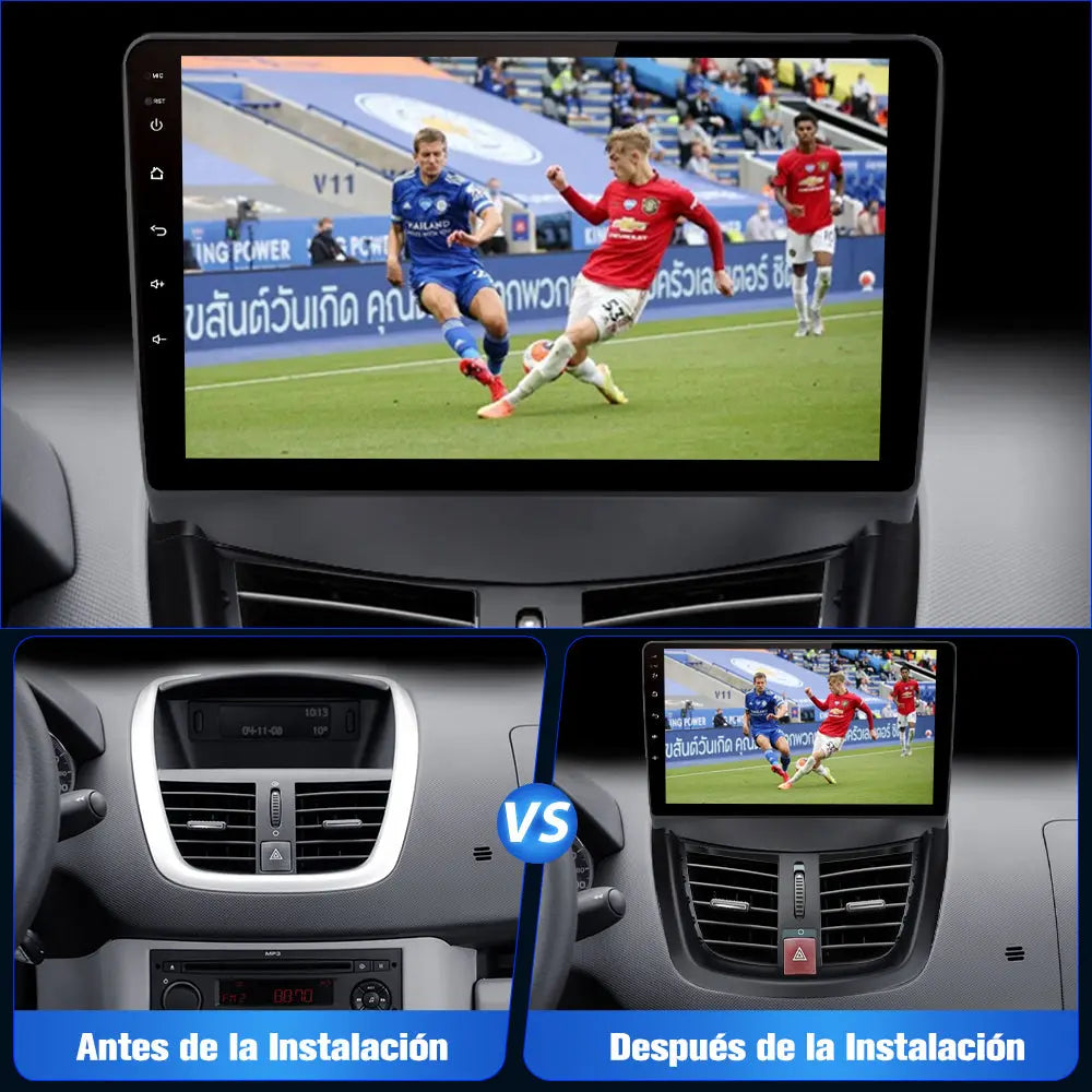 AWESAFE Android 12.0 [2GB+32GB] Radio Coche para Peugeot 207 2006-2015 con Carplay Inalámbrico/Android Auto, 9 Pulgadas Pantalla Táctil con Bluetooth/GPS/FM/WiFi/USB/DSP, Apoyo Mandos Volante AWESAFE