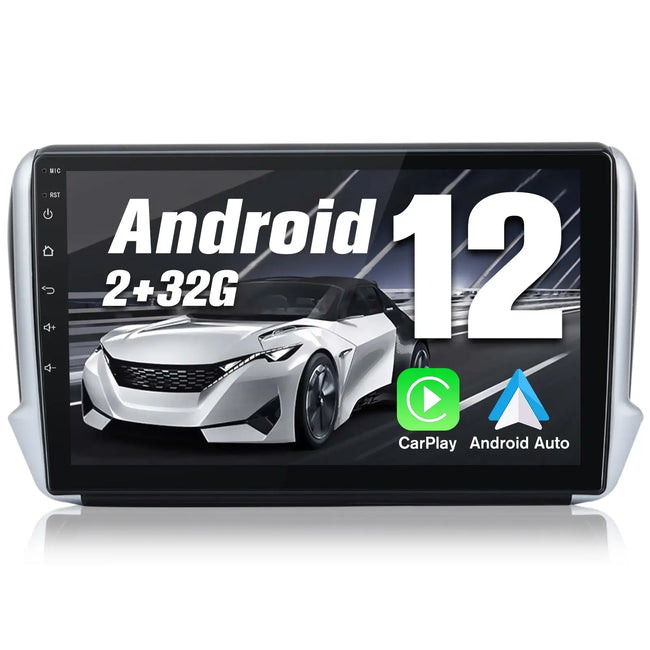 AWESAFE Android 12.0 [2GB+32GB] Radio Coche para Peugeot 208/2008 Desde 2015 con Carplay/Android Auto, 10.1 Pulgadas Pantalla Táctil con WiFi/GPS/FM/RDS/DSP, Apoyo Mandos Volante,Aparcamiento AWESAFE