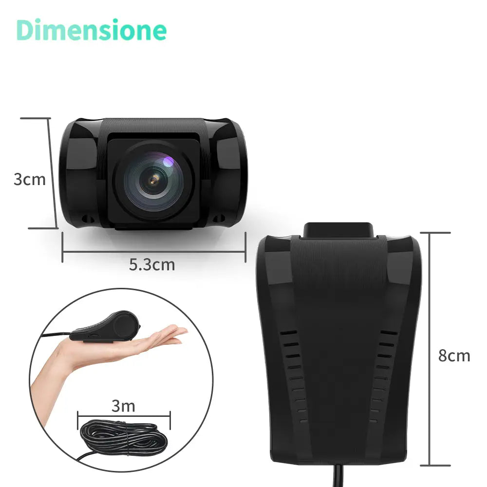 Dash Cam per auto 1080P WiFi DVR Registratore di guida Telecamera G-Sensor Registrazione in loop Visione notturna WDR AWESAFE