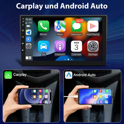 AWESAFE Android Radio mit Carplay/Android Auto Android 12 für BMW 1er E81/E82/E87/E88 2004-2011 9 Zoll Bildschirm mit Navi Bluetooth WiFi FM RDS Radio AWESAFE