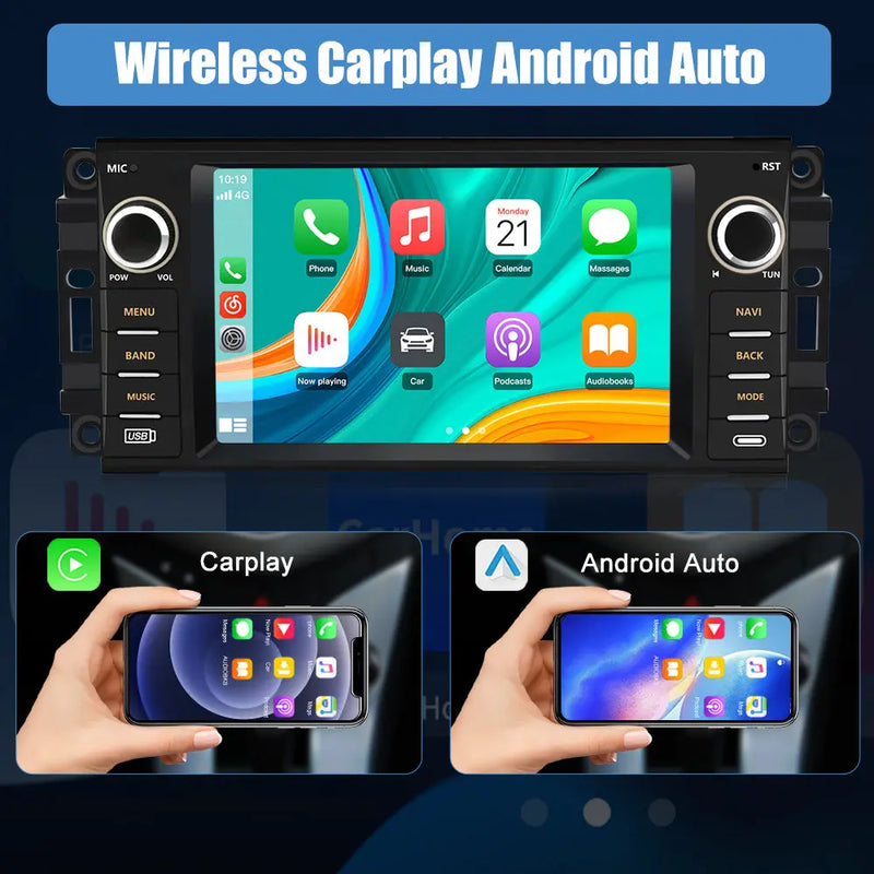 Andriod Car Radio Stereo for Chrysler Sebring 2006-2010 GPS Screen Upgrade Built in Carplay/Android Auto SWC BT AM/FM 2G RAM 32G ROM Head Unit AWESAFE