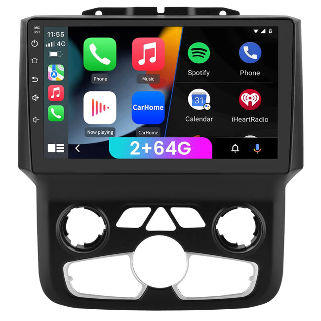 Andriod Car Radio Stereo for Dodge Ram 2013-2019 GPS Screen Upgrade Built in Carplay/Android Auto SWC BT AM/FM 2G RAM 64G ROM Head Unit AWESAFE