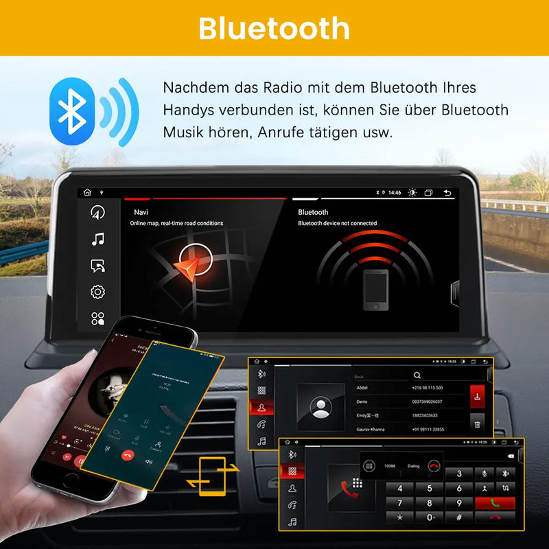 Android Radio für BMW 1 Serie E81 E82 E87 E882005-2012 mit Clc system Built in Carplay/Android Auto SWC BT AM/FM AWESAFE