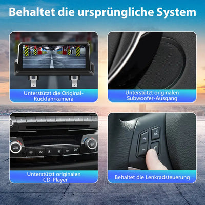 Android Radio für BMW 1 Serie E81 E82 E87 E882005-2012 ohne Bildschirm Built in Carplay/Android Auto SWC BT AM/FM AWESAFE