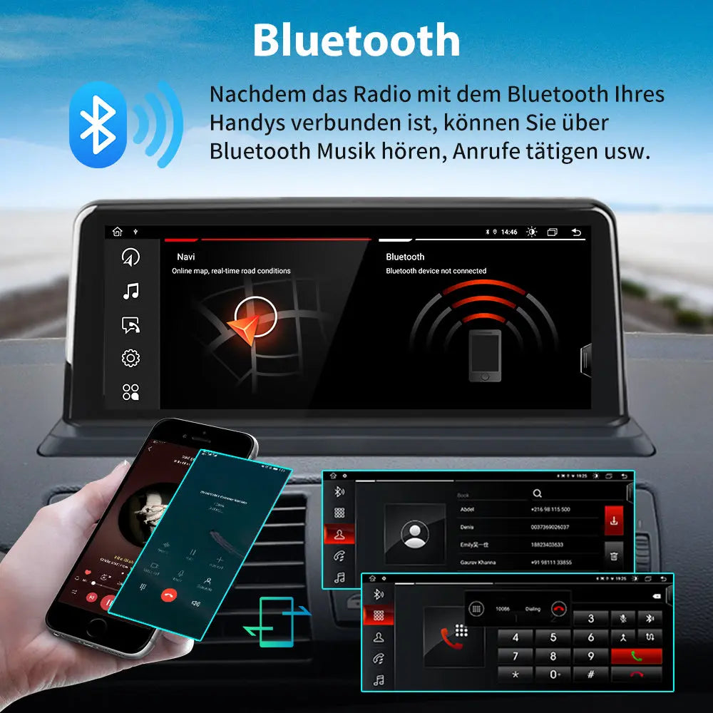 Android Radio für BMW 1 Serie E81 E82 E87 E882005-2012 ohne Bildschirm Built in Carplay/Android Auto SWC BT AM/FM AWESAFE