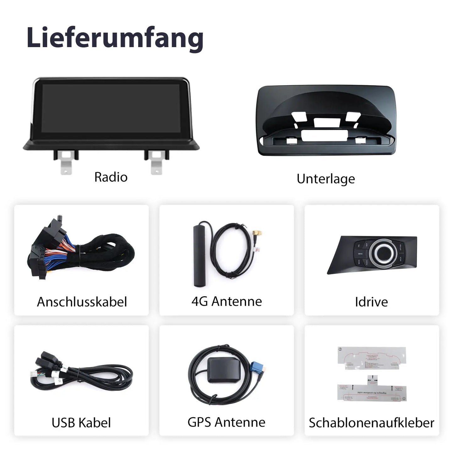 Android Radio für BMW 1 Serie E81 E82 E87 E882005-2012 ohne Bildschirm Built in Carplay/Android Auto SWC BT AM/FM AWESAFE