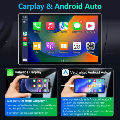 Android Radio Für Mazda (2005-2010) Built in Carplay/Android Auto SWC BT AM/FM AWESAFE