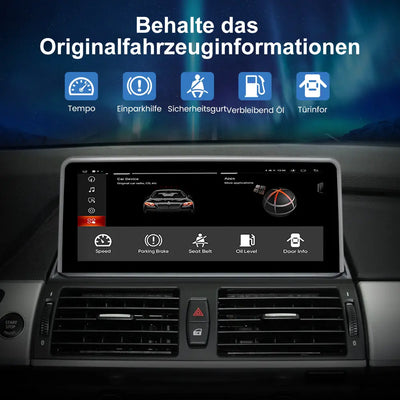 Android-Radio für BMW X5 E70 (2007-2009) mit CCC-System und BMW X6 E71 (2007-2009) mit CCC-System. Integriertes Carplay/Android Auto SWC BT AM/FM AWESAFE