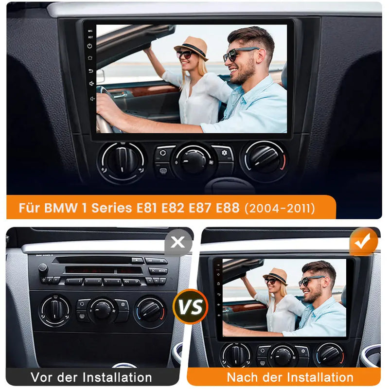 Android Radio Fur BMWi 1Series E81 E82 E87 E88 (2004-2011) Built in Carplay/Android Auto SWC BT AM/FM AWESAFE