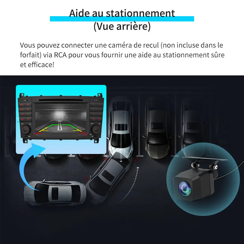 Radio Android pour Benz intégrée Carplay/Android Auto SWC BT AM/FM AWESAFE