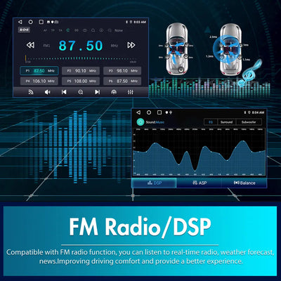 Radio Android Pour Peugeot208/2008 2012-2018 Carplay intégré/Android Auto SWC BT AM/FM AWESAFE