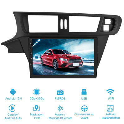 Radio Android Pour Citroën C3 XR 2010-2018 Carplay intégré/Android Auto SWC BT AM/FM AWESAFE