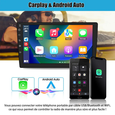 Radio Android Pour Citroën C3 XR 2010-2018 Carplay intégré/Android Auto SWC BT AM/FM AWESAFE