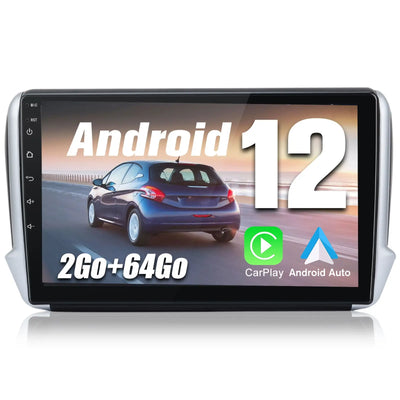 Radio Android pour Peugeot 2015 Para Peugeot 208/2008 intégré Carplay/Android Auto SWC BT AM/FM AWESAFE