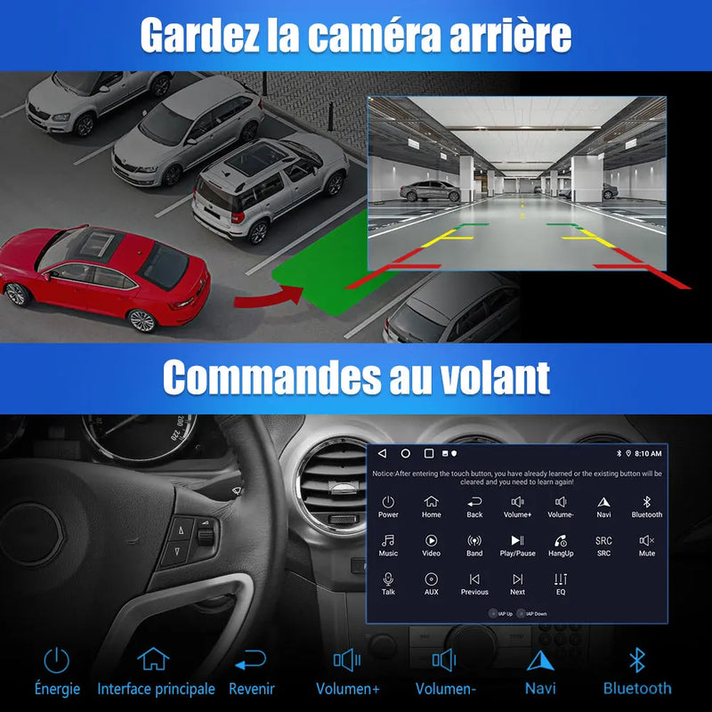 Radio Android Pour Seat Leon MK2 2005-2012 Carplay intégré/Android Auto SWC BT AM/FM AWESAFE