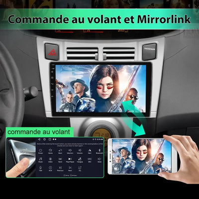 Radio Android Pour Toyota Yaris (2005-2011) Carplay intégré/Android Auto SWC BT AM/FM AWESAFE