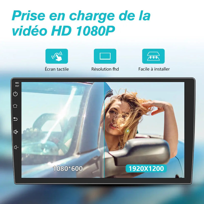 Radio Android Pour Audi A3 (2006-2012) Carplay intégré/Android Auto SWC BT AM/FM AWESAFE