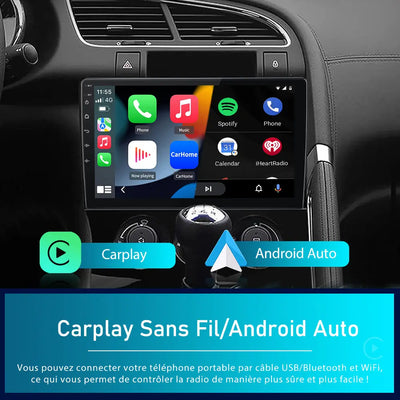 Radio Android Pour Peugeot 3008 (2009-2015) Carplay intégré/Android Auto SWC BT AM/FM AWESAFE