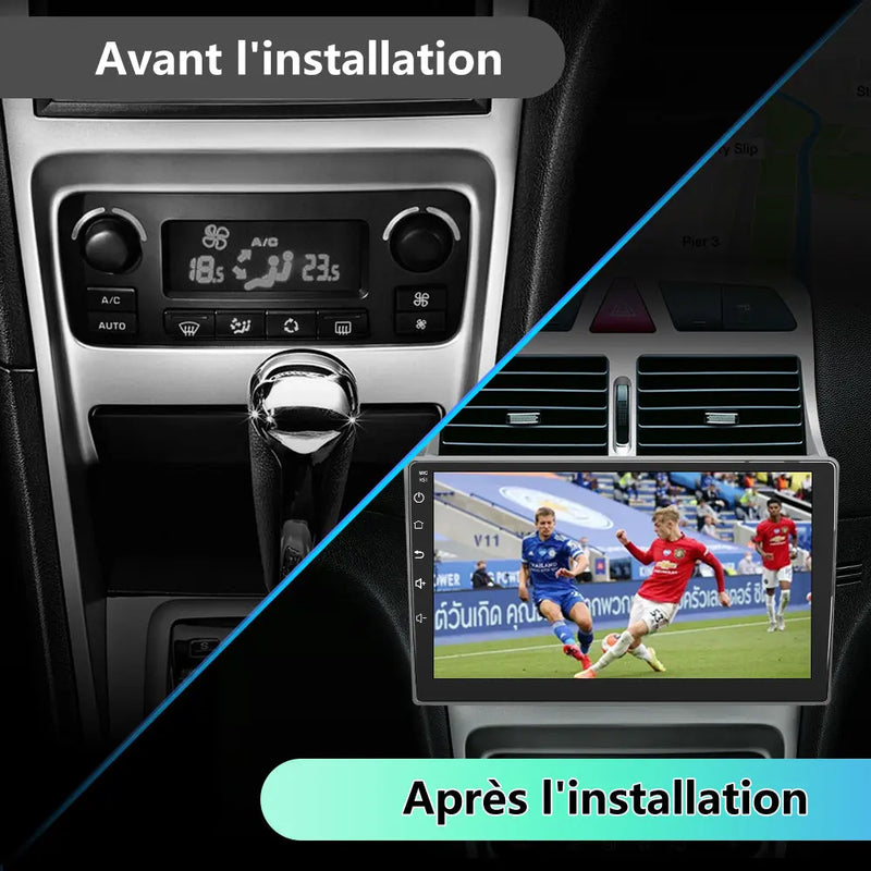 Radio Android Pour Peugeot 307 SW Cc 2002-2013 Carplay intégré/Android Auto SWC BT AM/FM AWESAFE